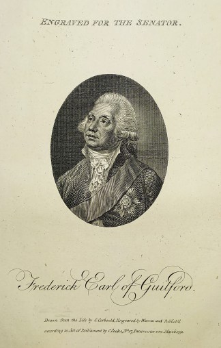 Frederick Earl of Guilford. non-Australia Portraits