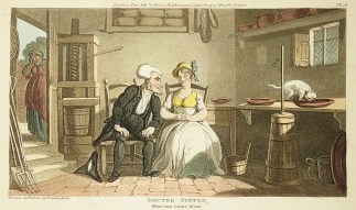 Doctor Syntax with the dairy maid. Comical