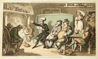 Doctor Syntax reading his tour. Comical