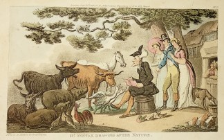 Doctor Syntax drawing after nature. Comical