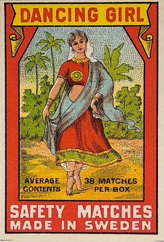 Dancing Girl MATCHBOX LABELS