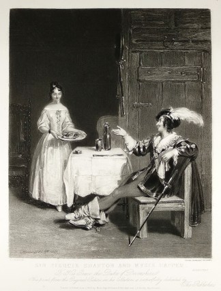 Sir Piercie Shafton and Mysie Happer. Beer, Brewing, Hops, Posters, Scenes etc