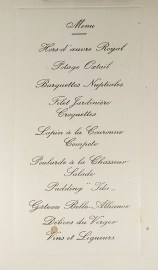 A l’occasion du mariage de Gilberte & Gaston MENUS & DINNER INVITATIONS A l'occasion du mariage de Gilberte & Gaston
