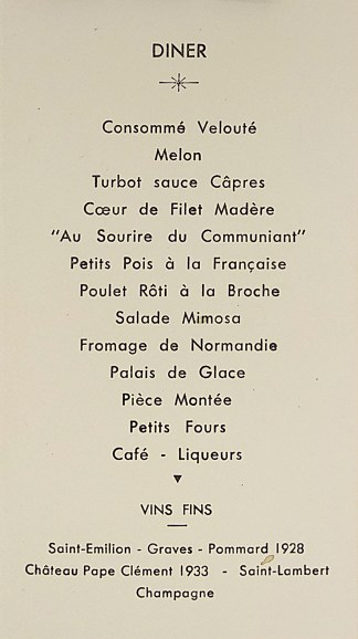 Première Communion de Jacques MIUS. 12 J… MENUS & DINNER INVITATIONS