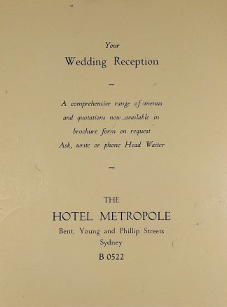 Menu – Hotel Metropole. Dining Roo… MENUS & DINNER INVITATIONS