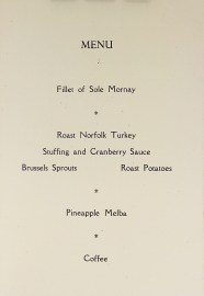 7th Armoured Division. Dinner.