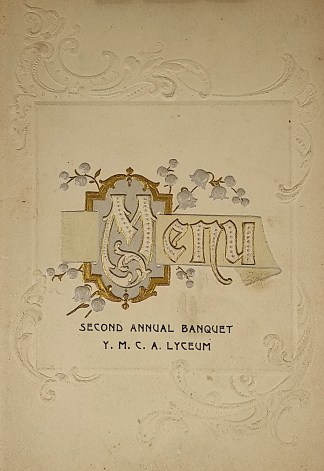 Menu: Second Annual Banquet Y.M.C.A. Lyc… MENUS & DINNER INVITATIONS