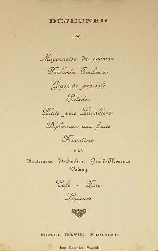 Mariage de Mademoiselle Yvonne Vincent a… MENUS & DINNER INVITATIONS