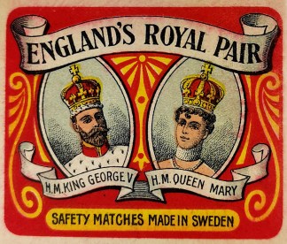 England’s Royal Pair. H.M.King Geo… MATCHBOX LABELS