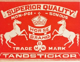 Horse Brand MATCHBOX LABELS Horse Brand