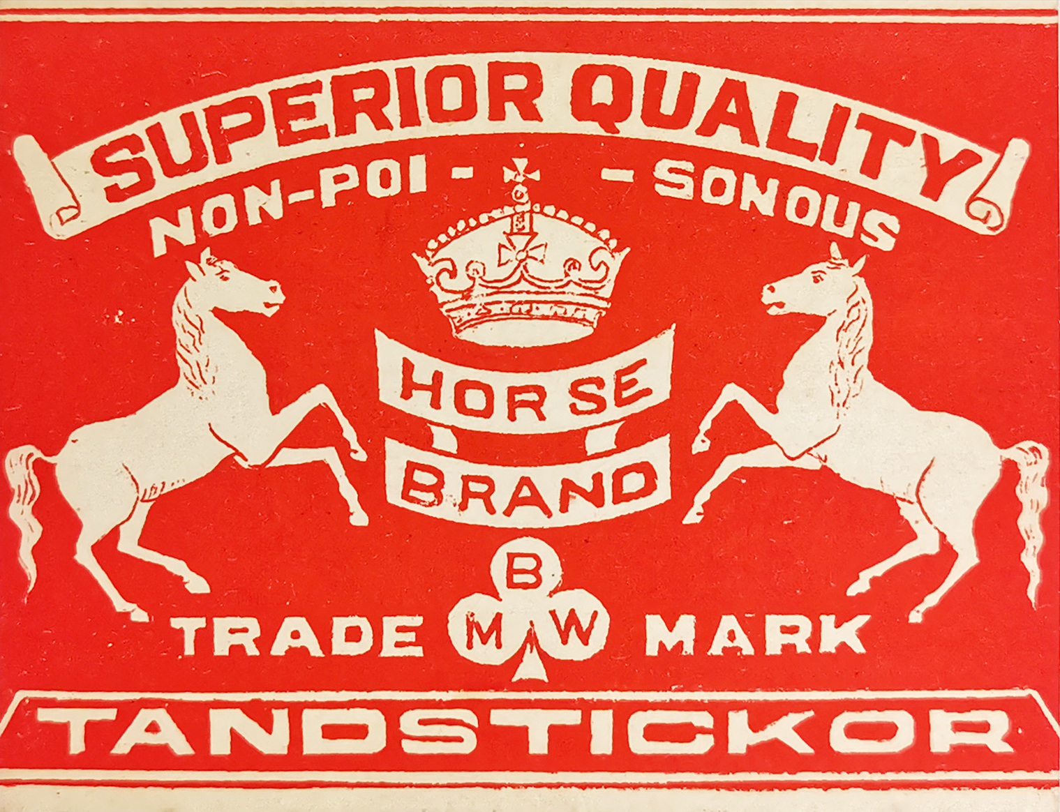 Horse Brand - Antique Print from 1920