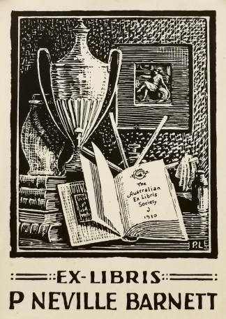 Ex Libris. P Neville Barnett. BOOK PLATES