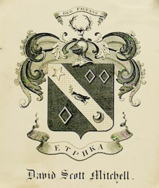 Deo Favente Eyphka. David Scott Mitchell… BOOK PLATES
