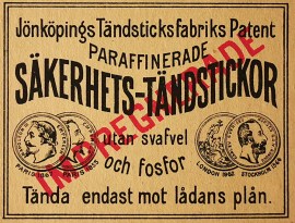 Sakerhets Tandstickor - Utan svafvel