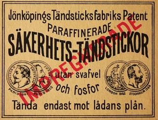 Sakerhets Tandstickor – Utan svafv… MATCHBOX LABELS