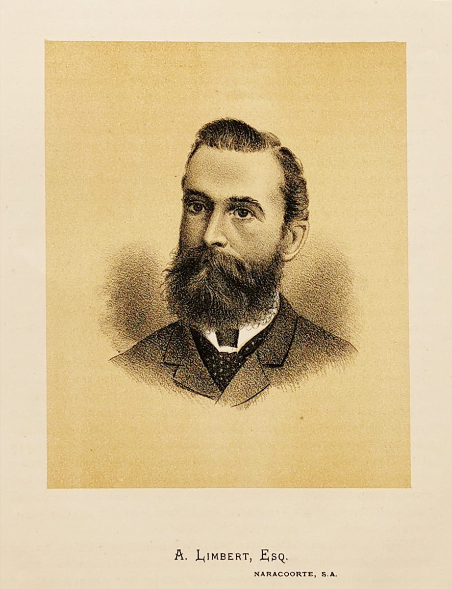 A. Limbert, Esq. Naracoorte, S.A. - Antique Print from 1889