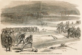 Curling match between the Earl of Mansfield and the Earl of Eglington, on Airthrie Loch.