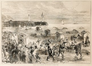 Bathing scene at Boulogne: the high tide… France & Monaco