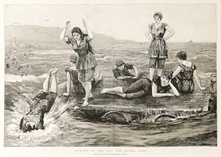 Summer by the sea: The Diving Raft. Swimming