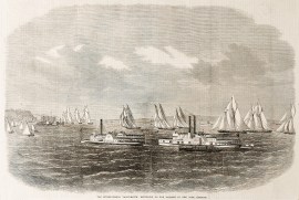 The International Yacht-Match, returning to the Narrows in New York Harbour.