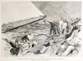 "In Sheets". The German Emperor at Cowes: on Board the "Meteor" during the Race for the Queen's Cup.