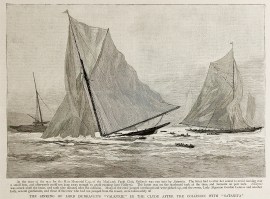 The Sinking of Lord Dunraven's "Valkyrie" in the Clyde after the Collision with "Satanita".