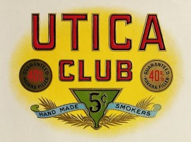 Utica Club. Hand Made 5¢Smokers