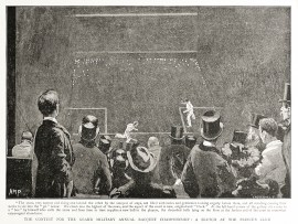 The contest for the Grand Military Annual Racquet Championship: A sketch at the Prince's Club.