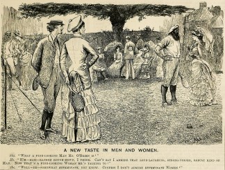 A new taste in men and women. Tennis