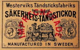 Westerviks Tandsticksfabriks. MATCHBOX LABELS Westerviks Tandsticksfabriks.