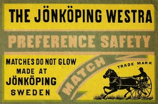 The Jonkoping Westra. MATCHBOX LABELS