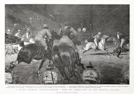 A novel evening entertainment: Polo by Limelight at the Crystal Palace.