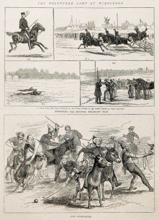 The Volunteer Camp at Wimbledon. Equestrian - Polo