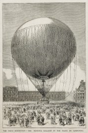 The Paris Exhibition, the Monster Balloon in the Place de Carrousel.