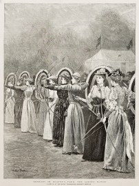 Archery in Regent's Park, the Ladies' Match, a Sketch at the Royal Toxophilite Society's Meeting.