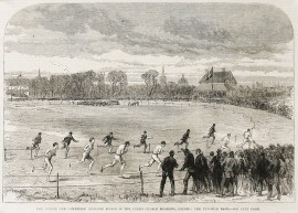 The Oxford and Cambridge Athletic Sports in the Christ Church Meadows, Oxford, the Two-Mile Race.