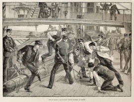 Life on Board a Man-of-War, Junior Officers at Hockey.