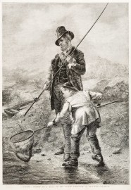 “Caught!” painted by E. Nicol, in the … Fishing - Trout, Salmon, etc