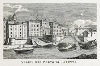 Veduta del Porto di Ripetta Italy