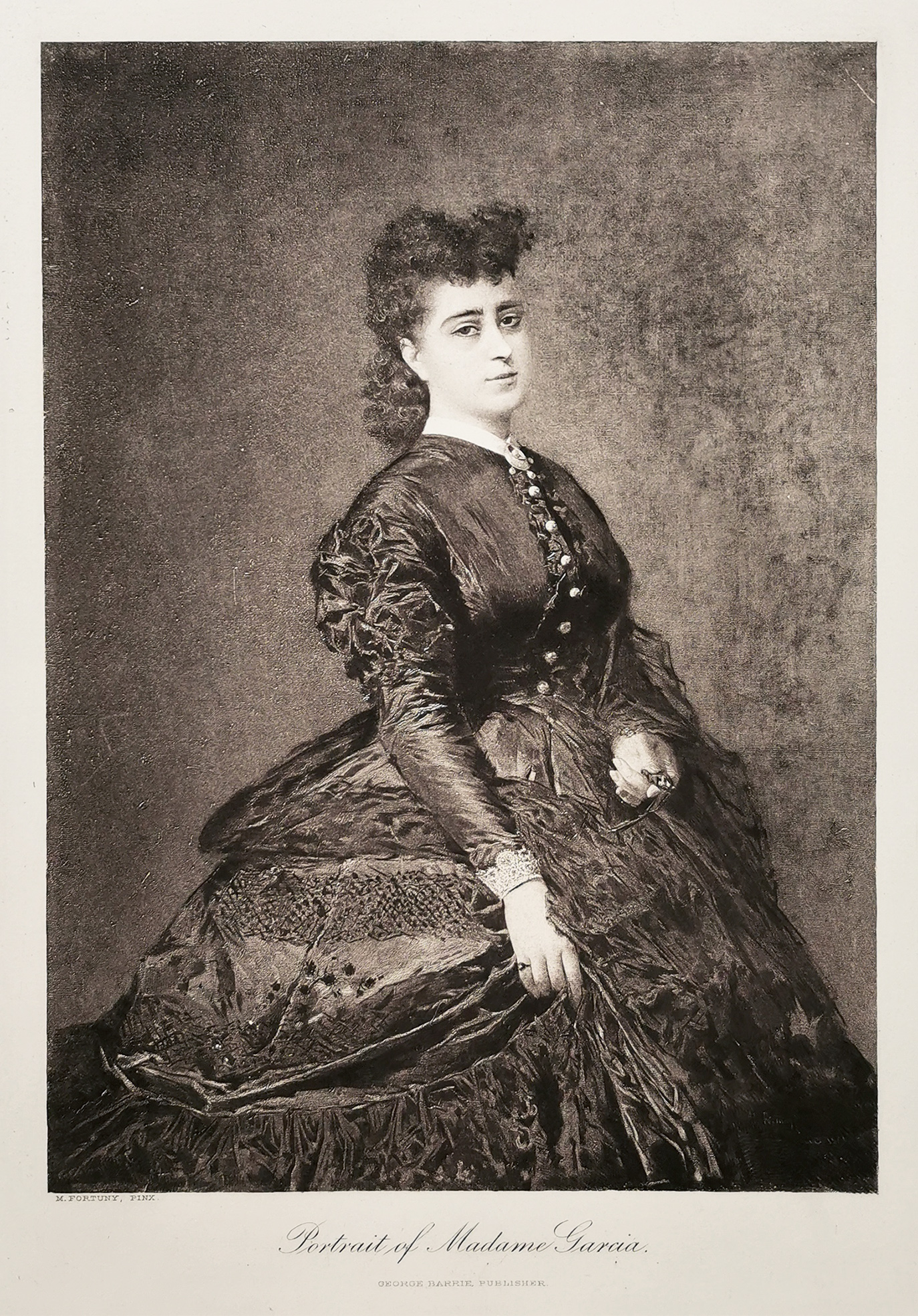 Portrait of Madame Garcia - Antique Print from 1885