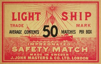 Light Ship MATCHBOX LABELS