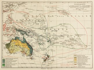 Florenkarte von Australien und Ozeanien. Australia (General)