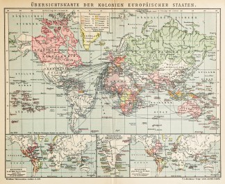 Ubersichtskarte der Kolonien Europaische… WORLD