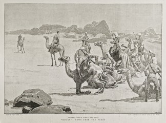 The Camel corps at work at Wady Halfa. AFRICA