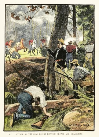 Attack on the Gold Escort Between McIvor… Australiana (General)