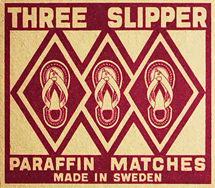Three Slipper - Antique Print from 1920