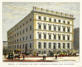 Messrs. L. Stevenson and Sons' Warehouse, Flinders-Lane, Melbourne.
