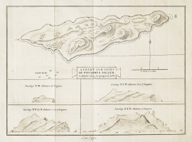 A chart and views of Pitcairns Island, latitude 25.̊02. S, long. 133.̊30 W. MAPS & GLOBES A chart and views of Pitcairns Island, latitude 25.̊02. S, long. 133.̊30 W.