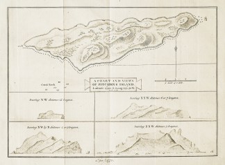 A chart and views of Pitcairns Island, l… Polynesia