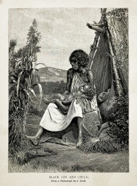 A Black gin and her Child ABORIGINES